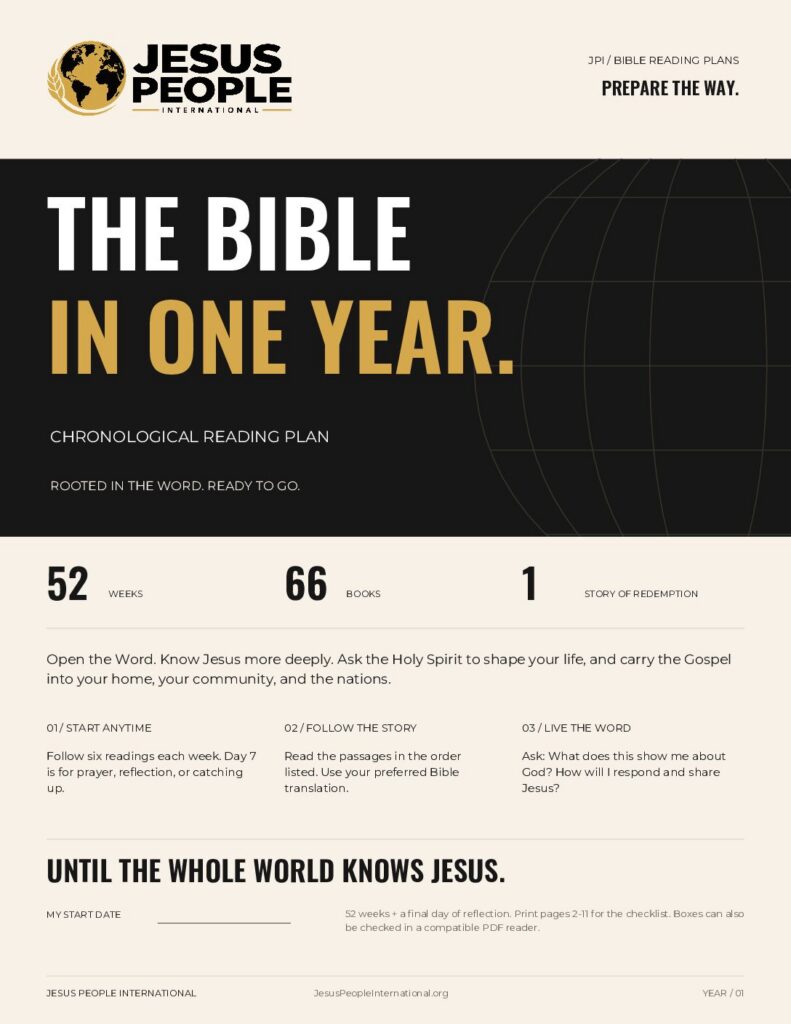 Chronological one-year Bible reading plan cover
